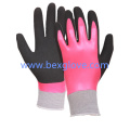 Sandy Finish Latex Handschuh, doppelt beschichtet